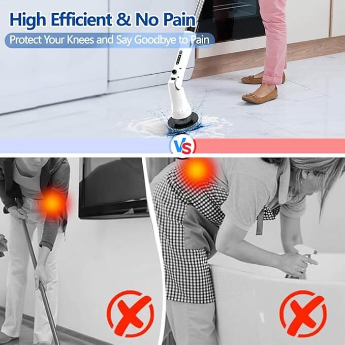 Cepillo Electrico Multiuso 9 en 1: ✨¡Limpia más, esfuerzate menos! 🔥🧽🚀