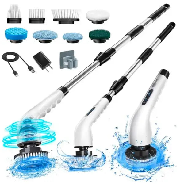 Cepillo Electrico Multiuso 9 en 1: ✨¡Limpia más, esfuerzate menos! 🔥🧽🚀