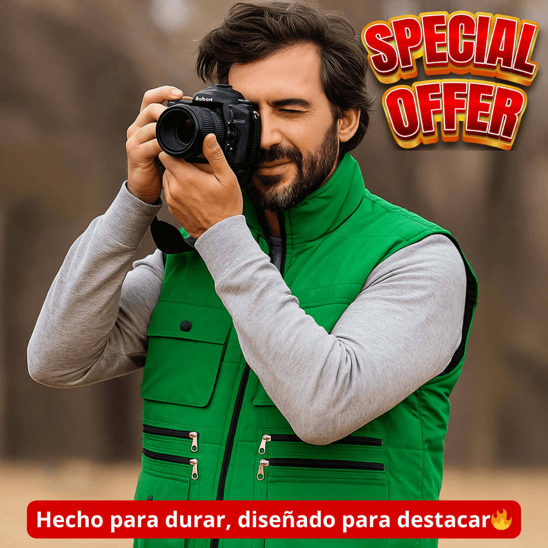 Chaleco Acolchado Tipo Periodista 🧵 Estilo que se queda 🤍