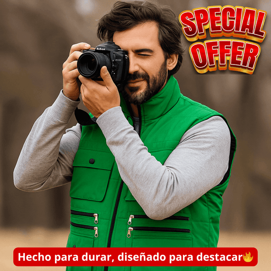 Chaleco Acolchado Tipo Periodista 🧵 Estilo que se queda 🤍