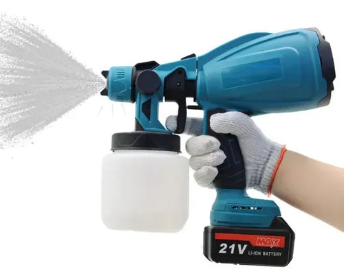 Pistola de Pintar Inalámbrica Portátil con Doble Batería