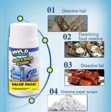 Destapa Cañerias Wild Tornado: 🧪Actúa rápido. Limpia profundo