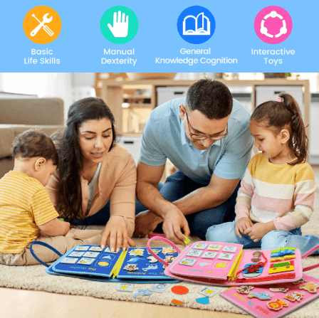 Kit de Aprendizaje Busy Board Montessori: Exploran. Descubren. Crecen. 🌟🔍👶