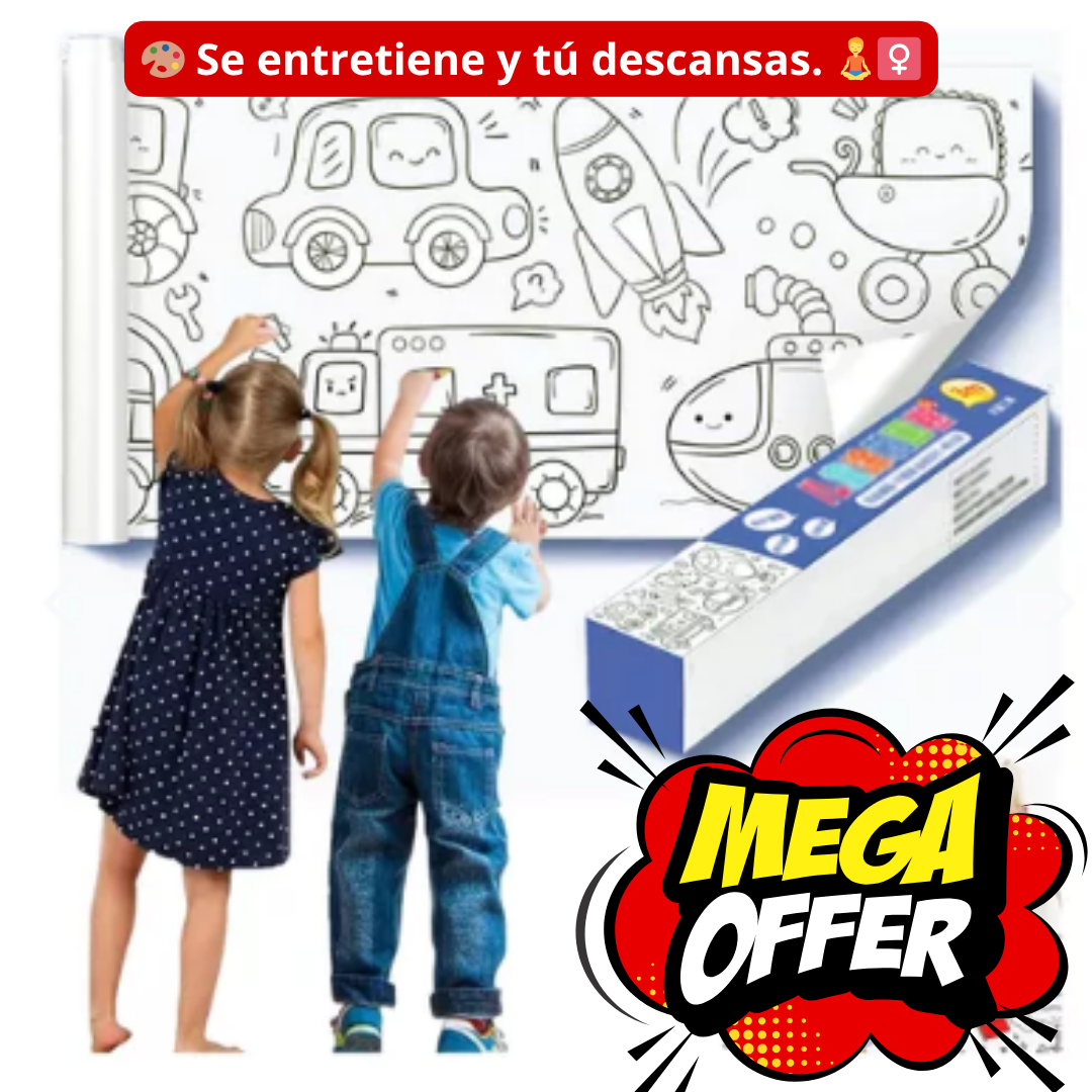 Mural Creativo Infantil: 📵✨Menos pantallas. Más imaginación🎨🧠