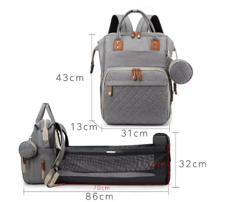 Pañalera Plegable Multifuncional: Tu bebé descansa. Tú disfrutas. 😌👶✨