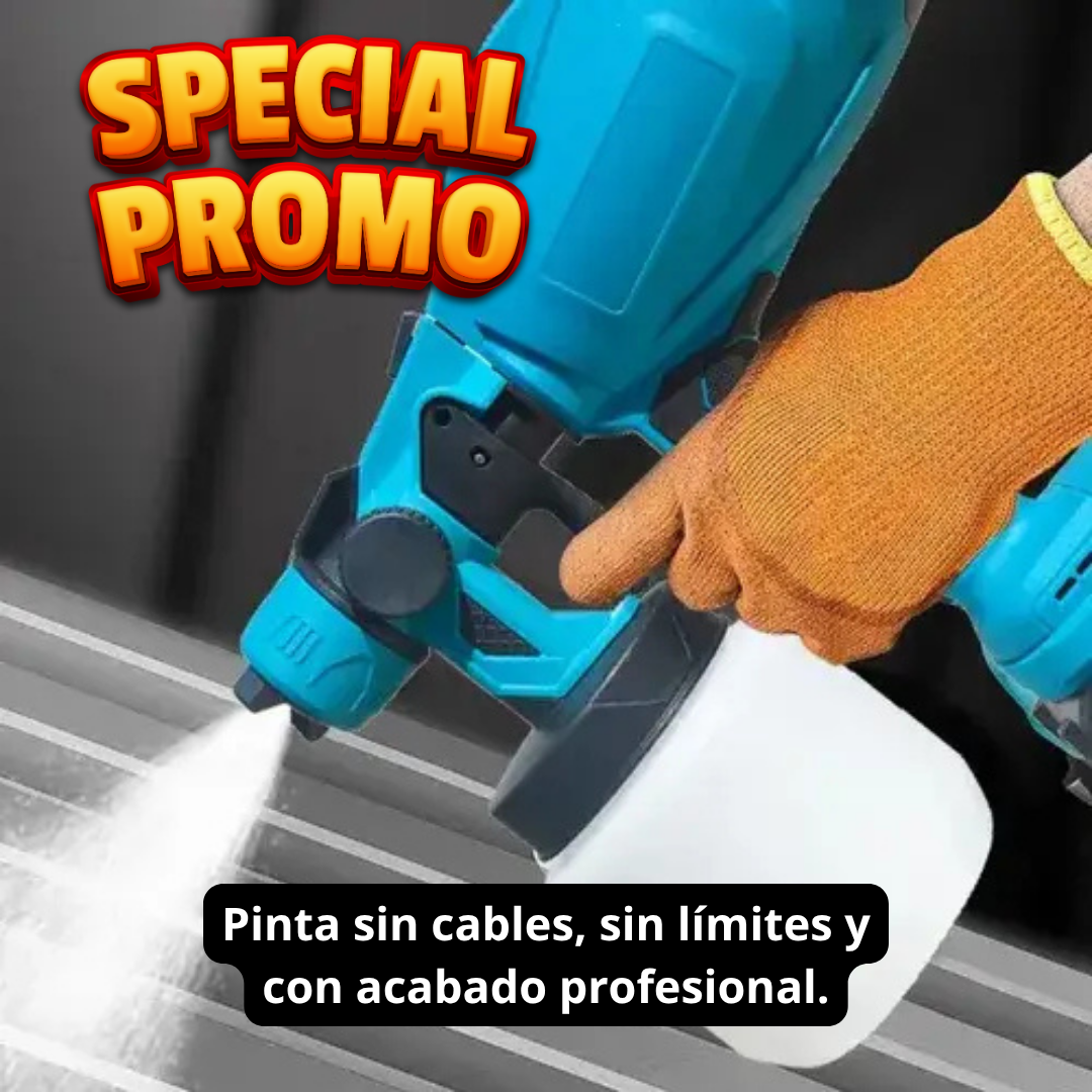 Pistola de Pintar Inalámbrica Portátil con Doble Batería: Transforma tu casa hoy🏡💥