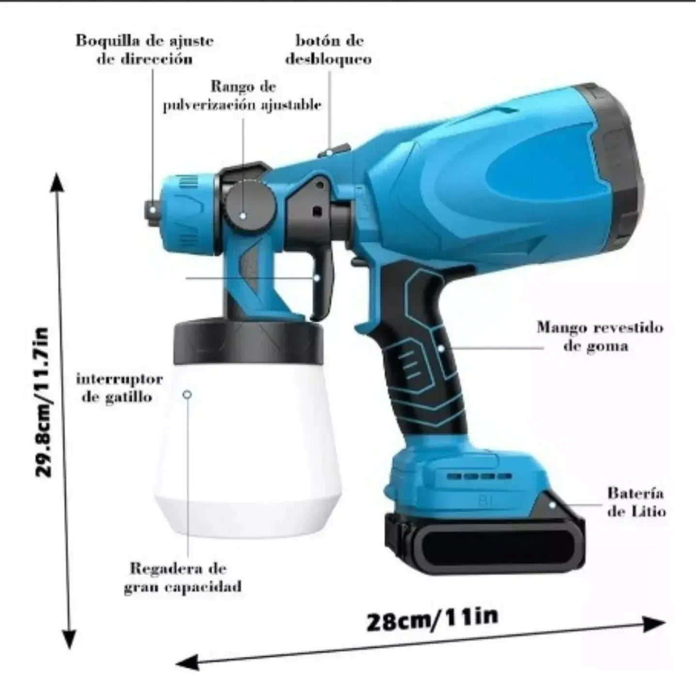 Pistola de Pintar Inalámbrica Portátil con Doble Batería: Transforma tu casa hoy🏡💥